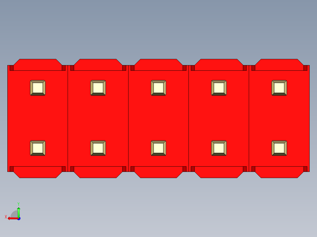彩色公头100mil（2.54mm）系列-DS1021_red_2x05p_100mil_Type43_rev1.0后视图