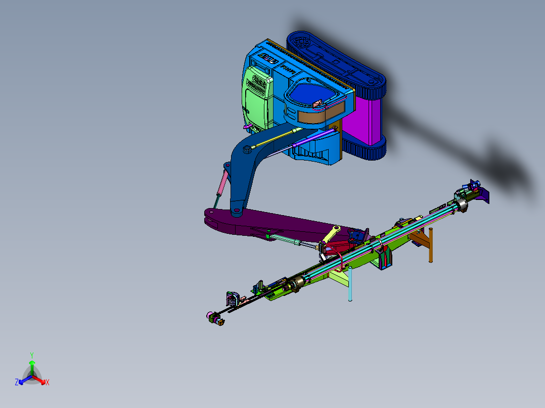蒙特贝掘进台车凿岩钻车前视图