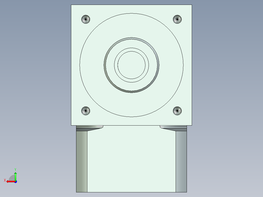 换向器PW70单轴-1 14-50-70-M4.stp后视图