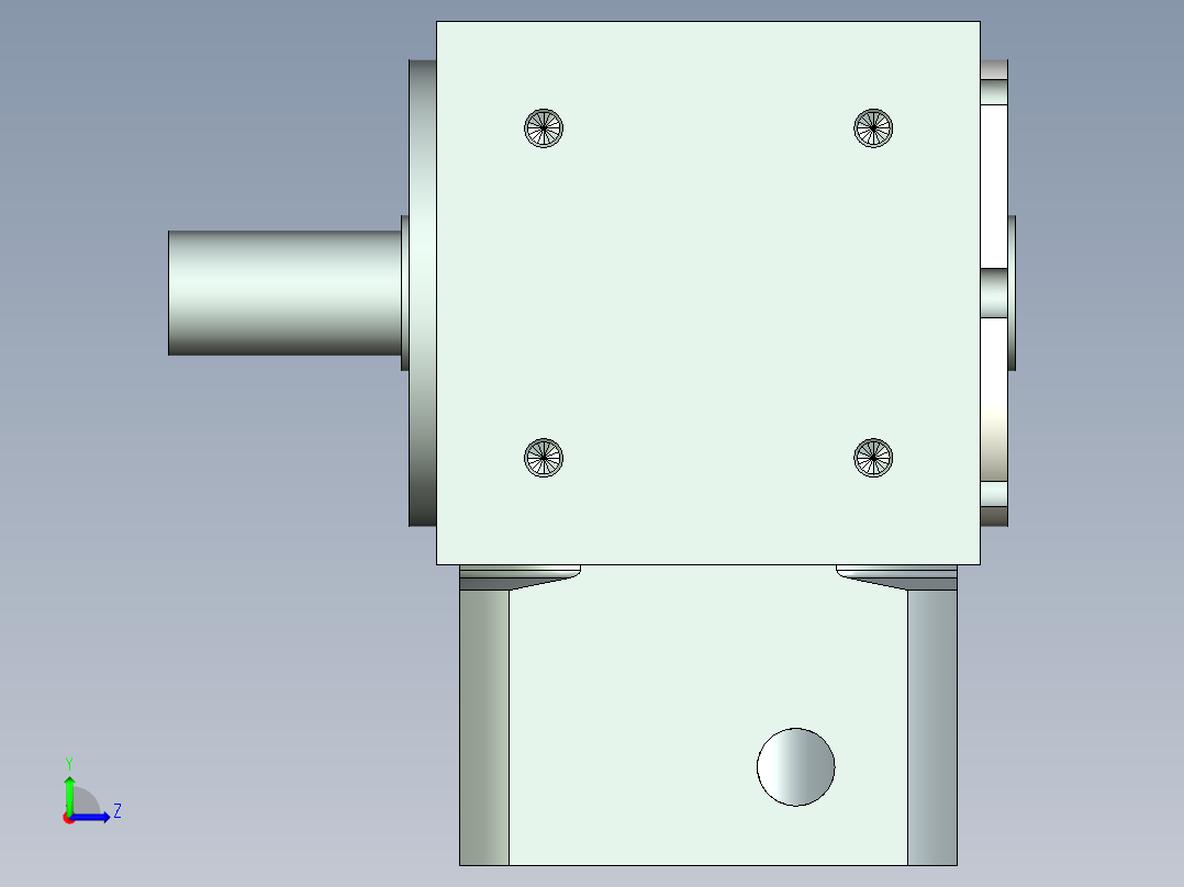 换向器PW70单轴-1 14-50-70-M4.stp左视图