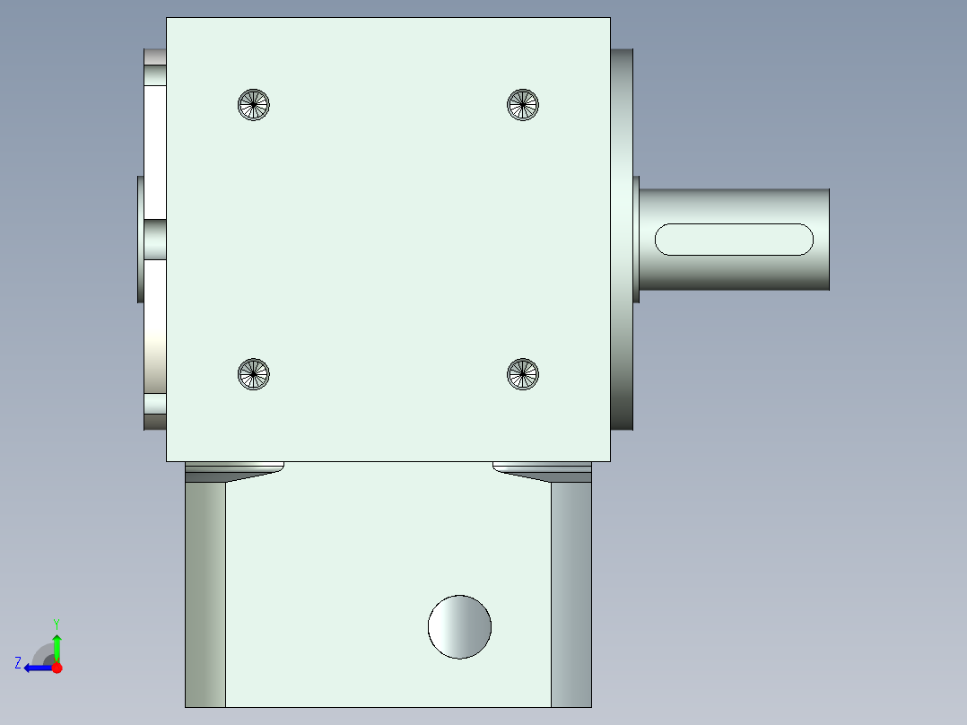 换向器PW70单轴-1 14-50-70-M4.stp右视图