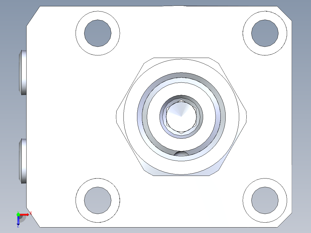 KOSMEKLHA0400-GR-Q40多系列多零件图纸模型俯视图