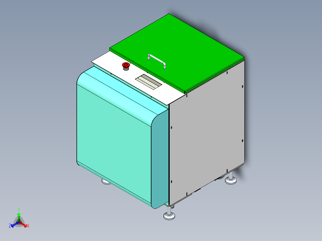 油墨脱泡机正等轴测图