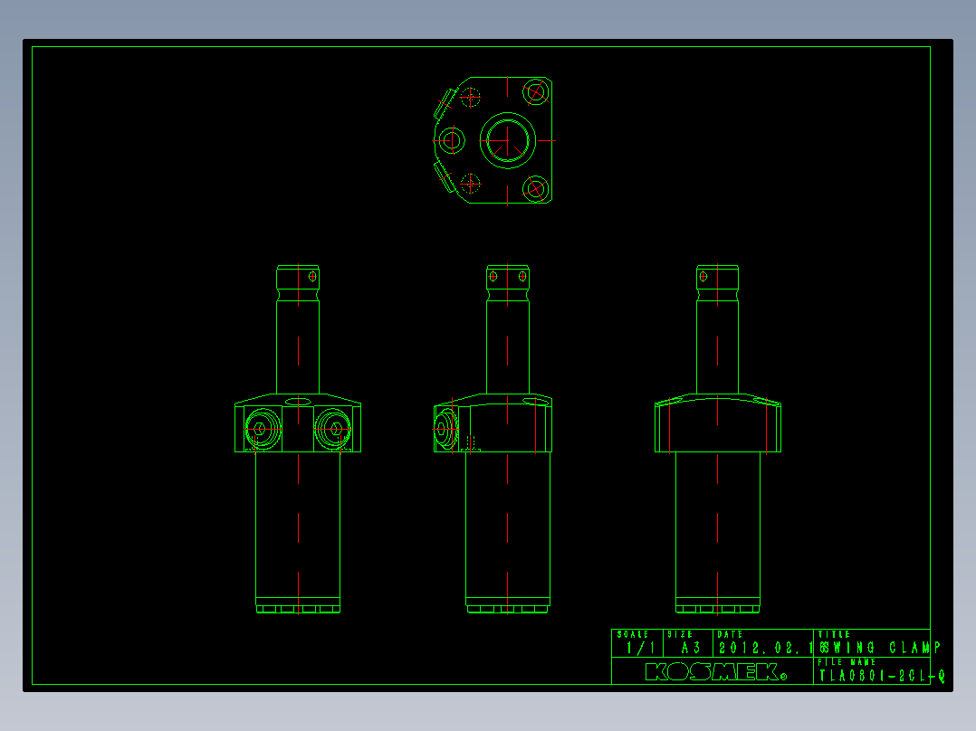 KOSMEKTLA0801-2CL-Q多系列多零件图纸模型