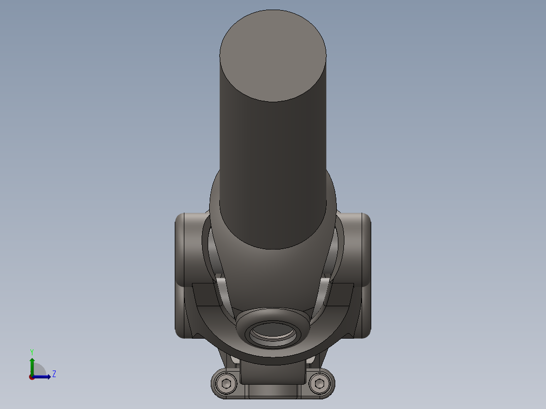 万向节3D数模 (12)左视图