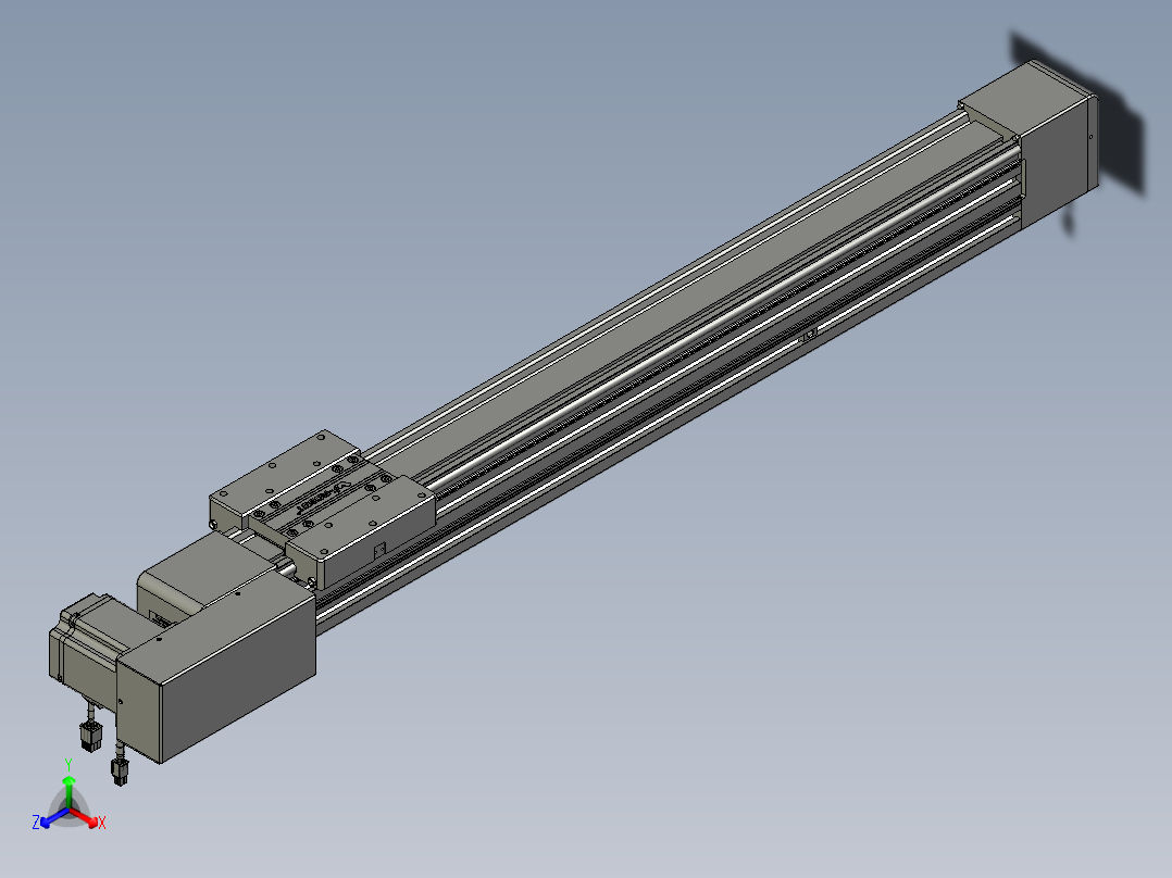 威洛博直线电机模组EB8-L100-S750-BL-P75-MS3正等轴测图