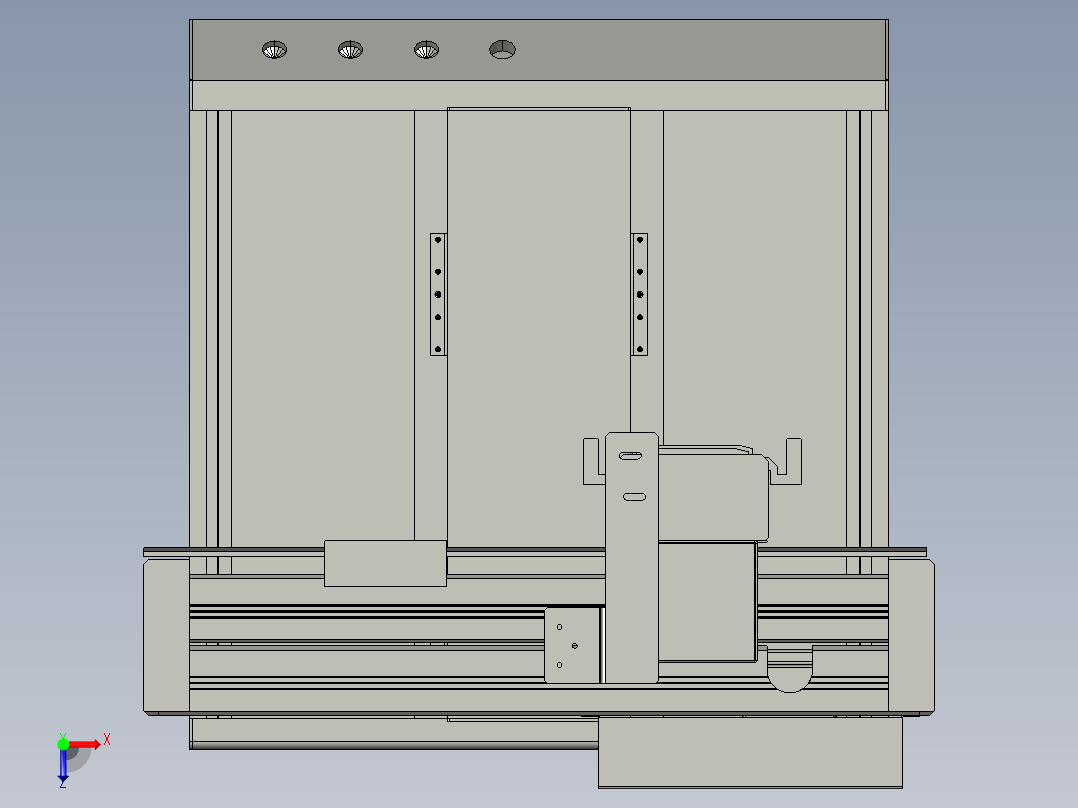 丝杆驱动桌面式平台A221-57步进版俯视图