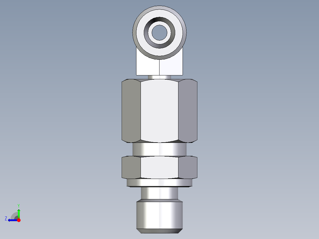 卡套式工业通用硬管接头EO_Assembled_adjustable_standpipe_branch_tee_EVT06SMOMD71右视图