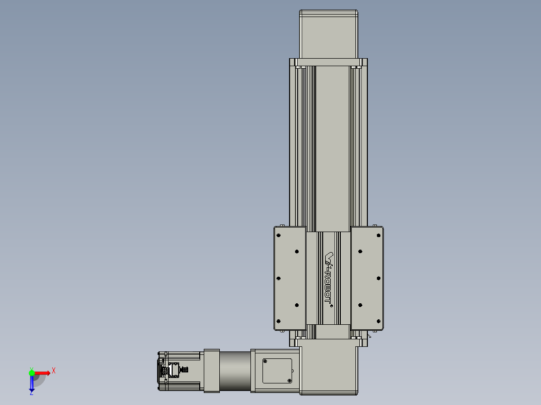 威洛博直线电机模组EB16-L208-S300-R-ZP75-MS3-5K俯视图