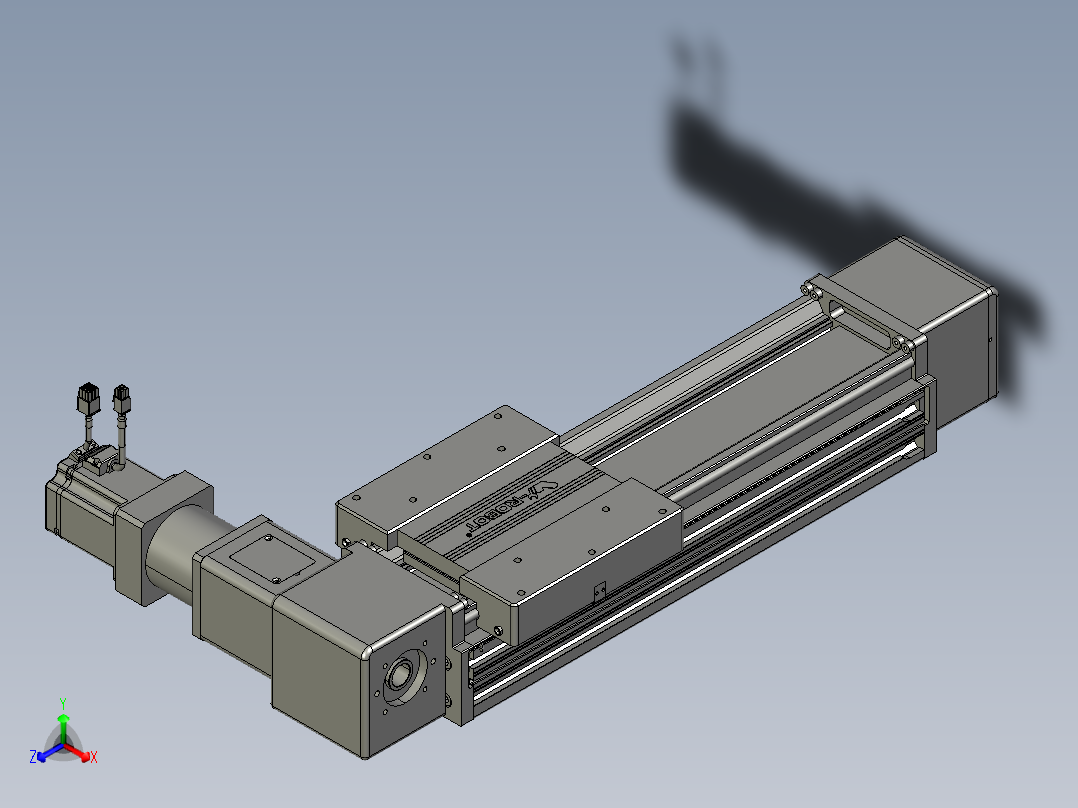 威洛博直线电机模组EB16-L208-S300-R-ZP75-MS3-5K正等轴测图