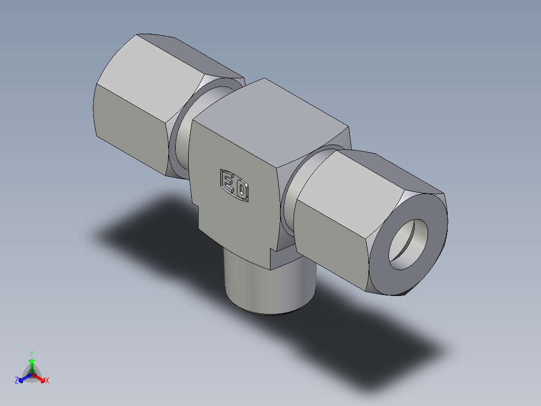 卡套式工业通用硬管接头EO_Male_stud_run_tee_TE06LLRCF