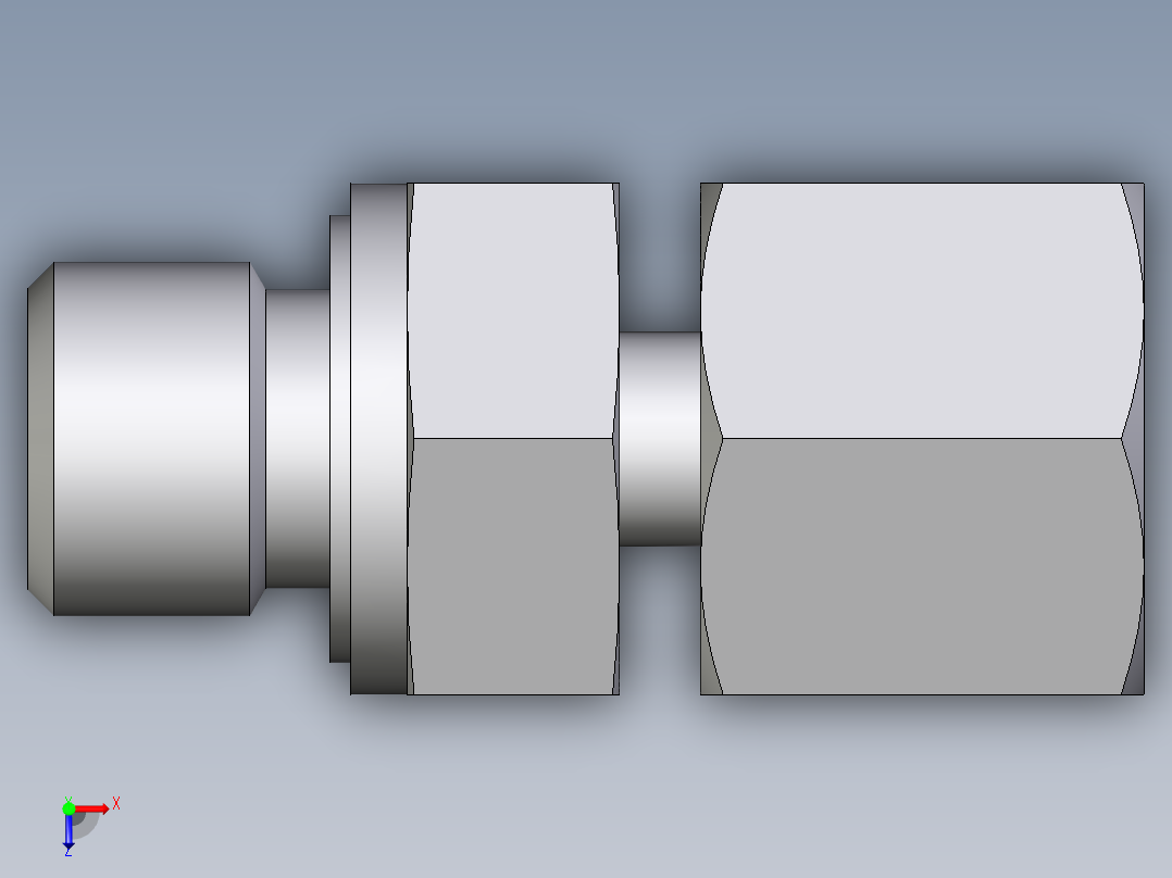 卡套式工业通用硬管接头EO_Standpipe_connector_EVGE08SREDCF俯视图