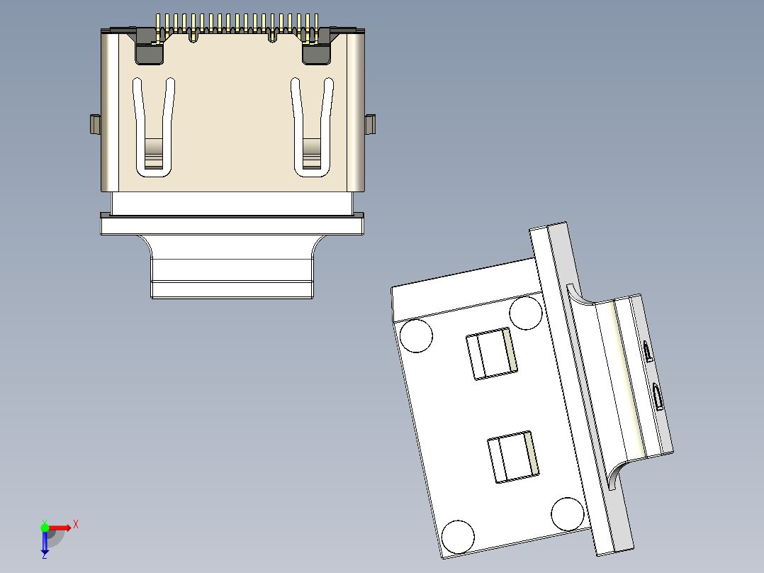 显示端口HDMI母防尘盖俯视图