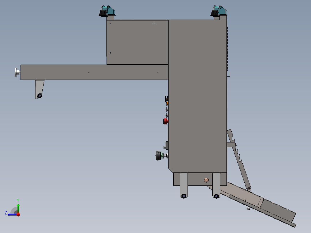自动切断面条机ZD80sw16右视图