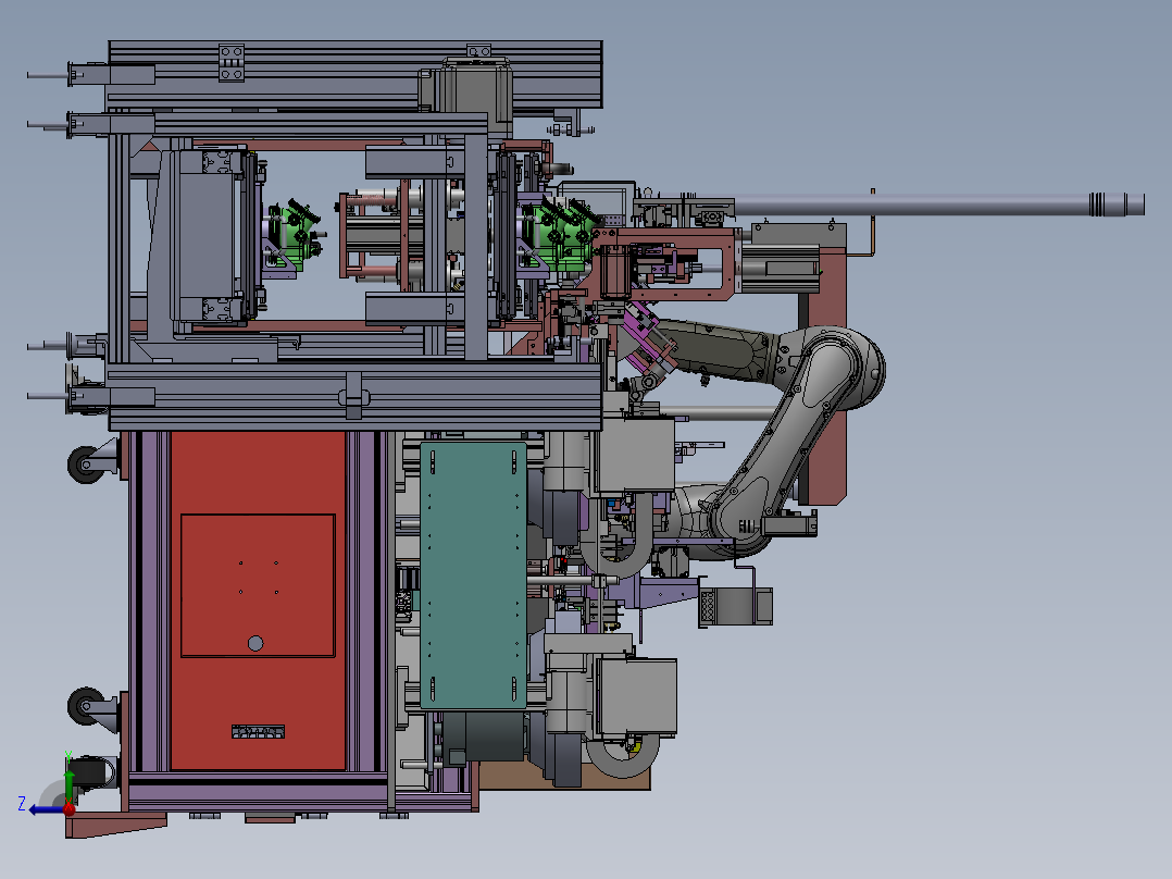 签字笔盖压装组合生产设备sw17可编辑右视图