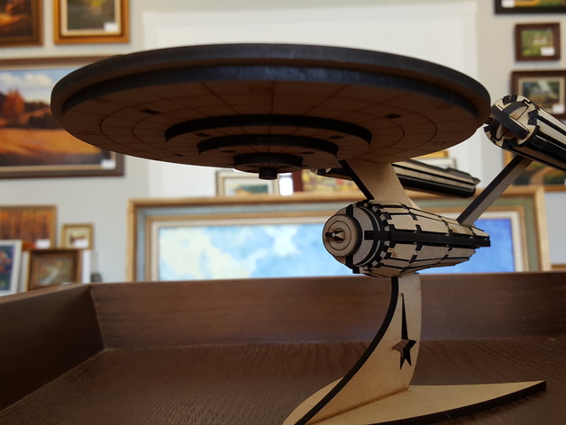 USS Enterprise宇宙飞船模型激光雕刻图纸 dwg dxf格式