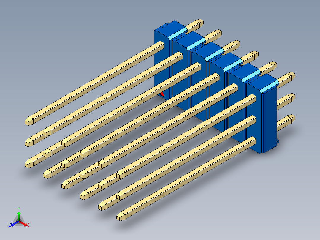 彩色公头100mil（2.54mm）系列-DS1021_blue_3x06p_100mil_Type19_rev1.0