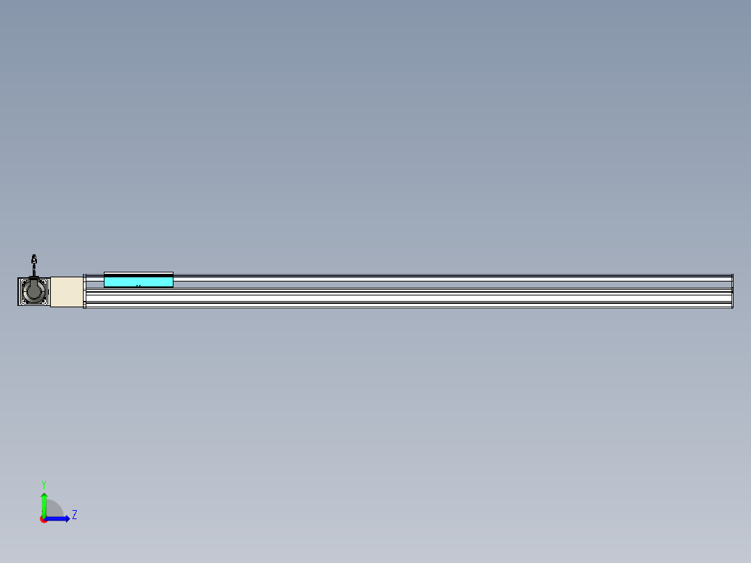 同步带滑台-半封闭B22H-L100-C-S1750-R-P75-D3-N5左视图