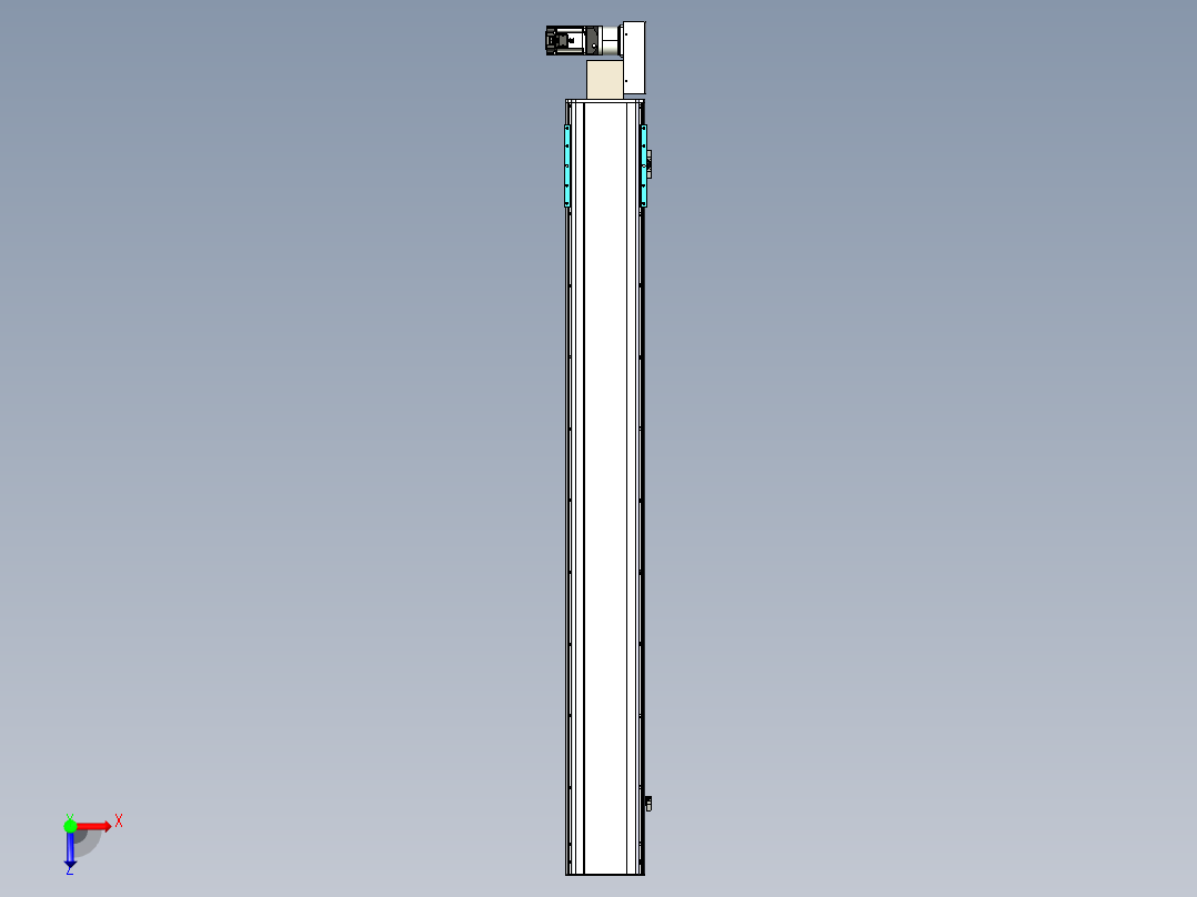 同步带滑台-半封闭B22H-L100-C-S1750-R-P75-D3-N5俯视图