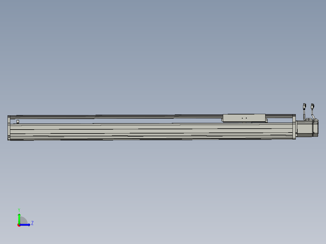 东锦丝杆传动-直线滑台模组DH210-C-L10-S1000-BC-P750W-C3.STEP左视图