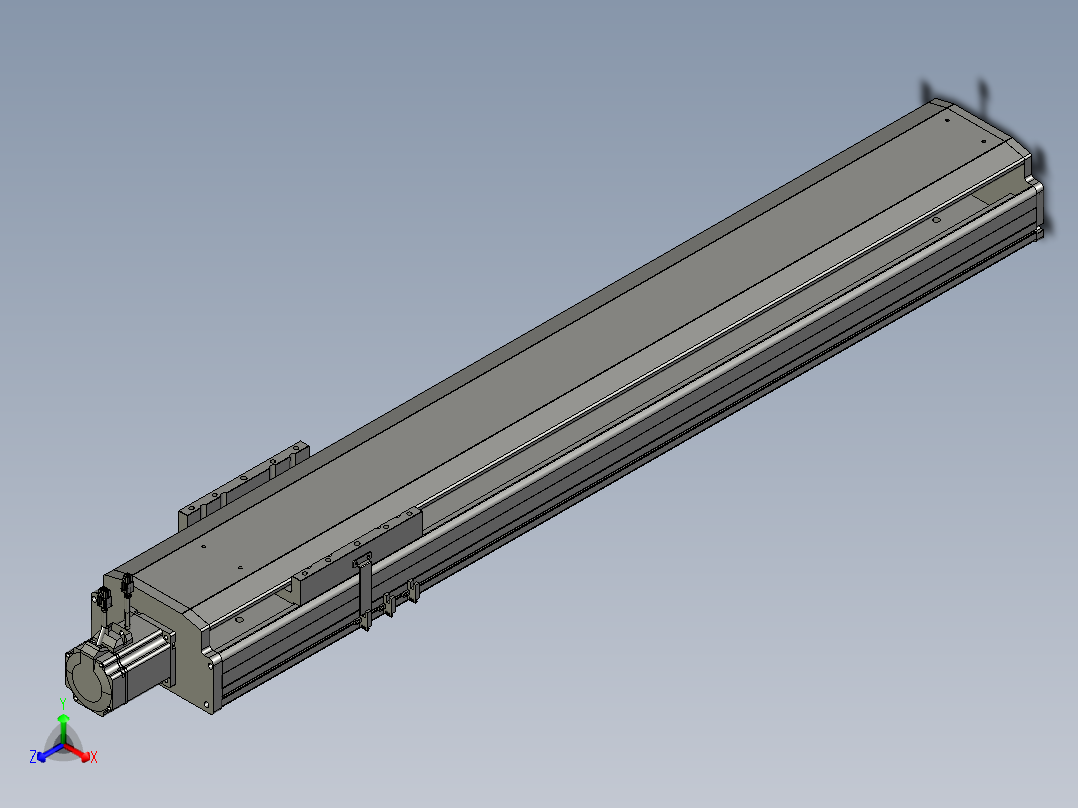 东锦丝杆传动-直线滑台模组DH210-C-L10-S1000-BC-P750W-C3.STEP正等轴测图