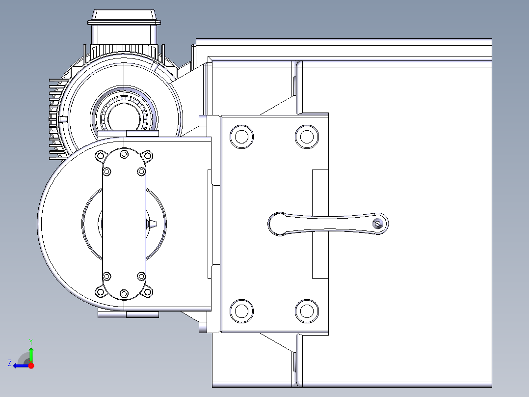 汽车传动轴扭转疲劳试验台右视图
