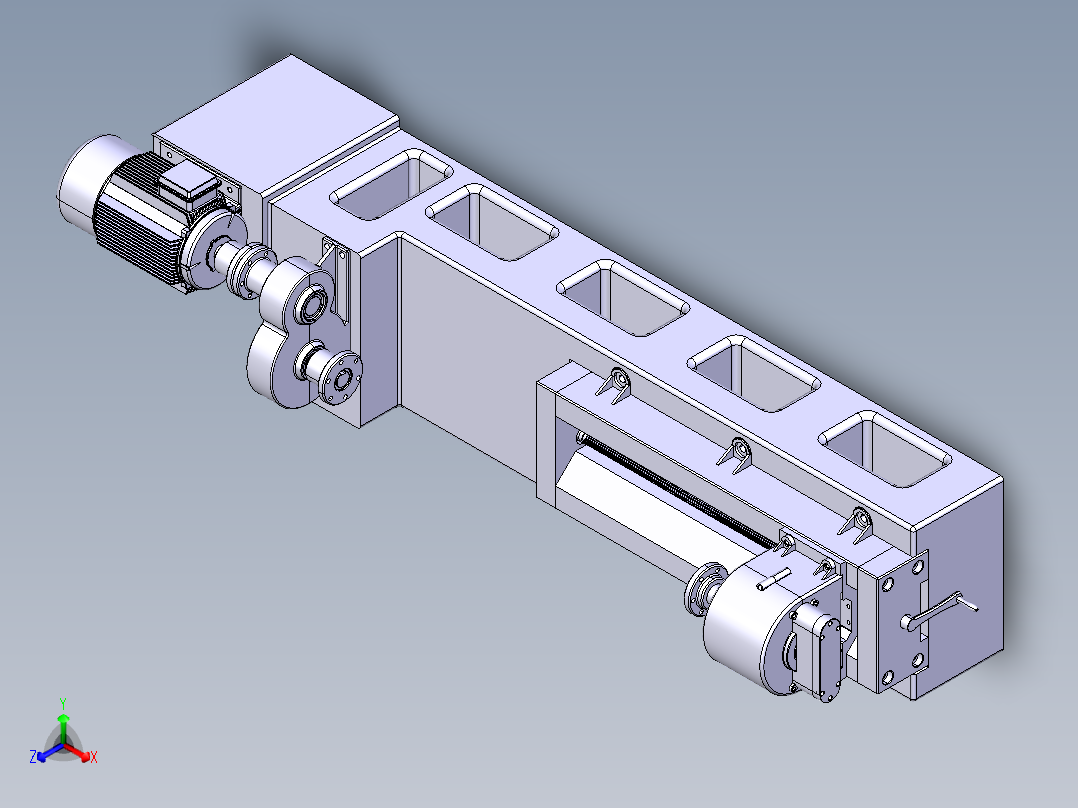 汽车传动轴扭转疲劳试验台正等轴测图