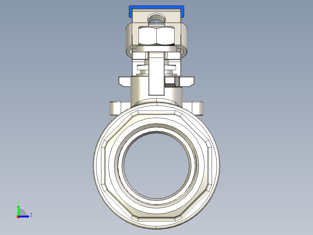 管道手动球阀-水管开关阀-手动阀门手动不锈钢内螺纹球阀DN32左视图