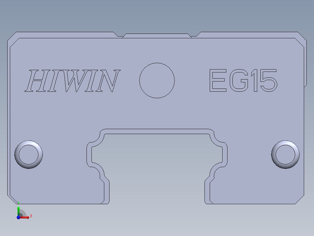 上银直线滑轨-EGH15CA 滑块前视图