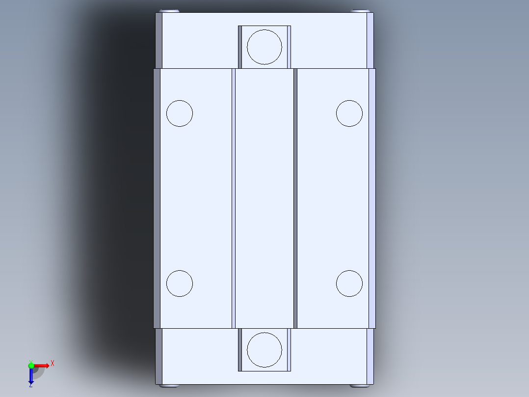 上银直线滑轨-EGH15CA 滑块俯视图