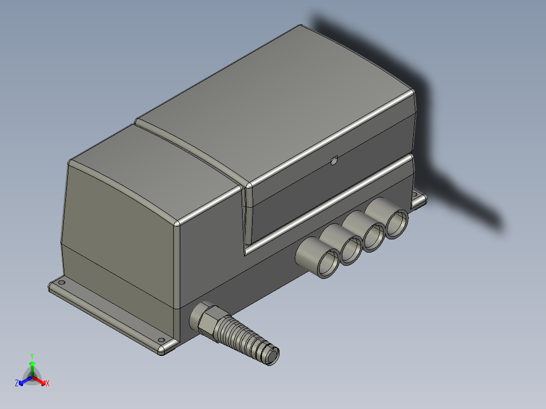 上银线性制动器STEP_LAK2B-1正等轴测图