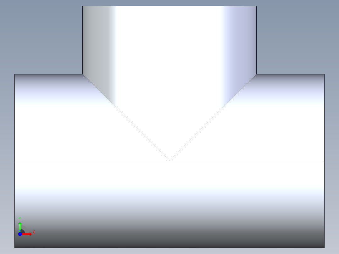 CPVC管件01-Sch80_Tee_SxSxS_9801-030_3in前视图