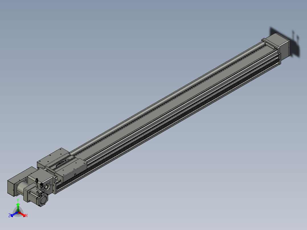 威洛博直线电机模组EB16-L208-S1650-BR-ZP75-MS3-5K正等轴测图
