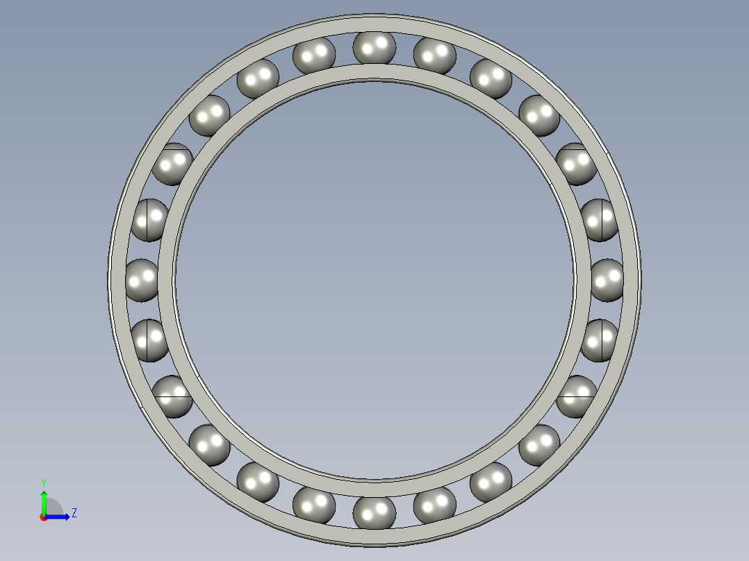 深沟球轴承61807左视图