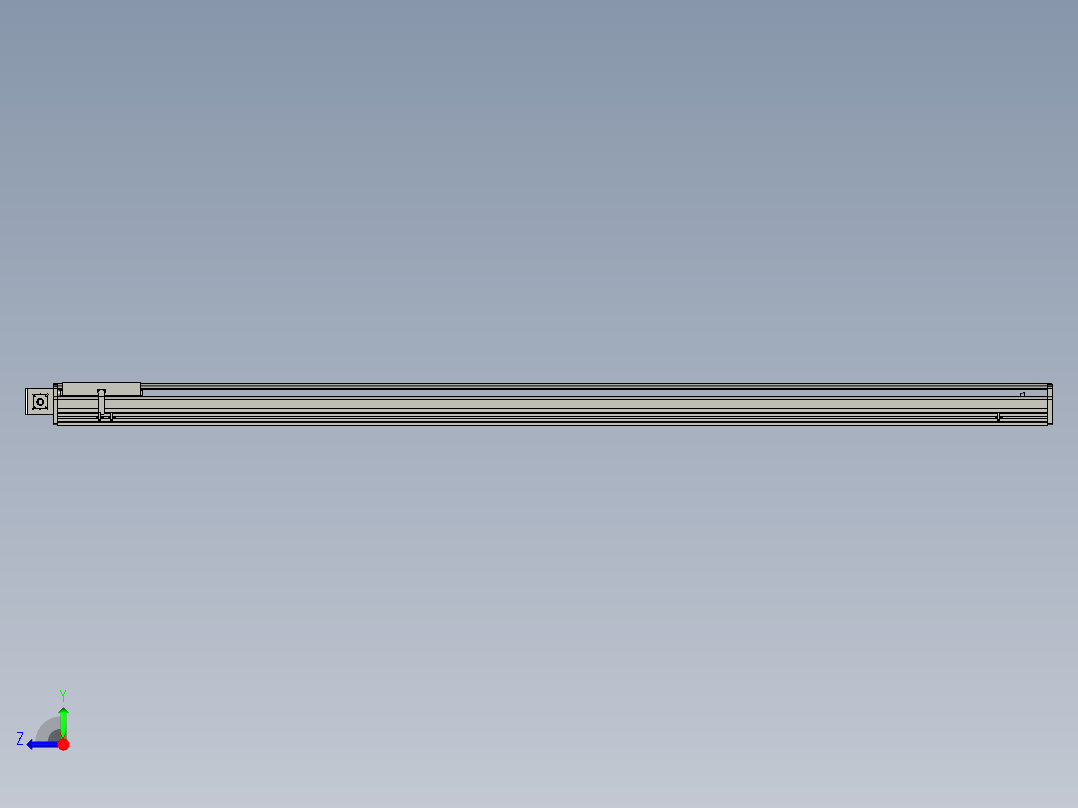 东锦同步带传动-直线滑台模组DH270B-C-L150-S3000-BL-P750W-C3右视图