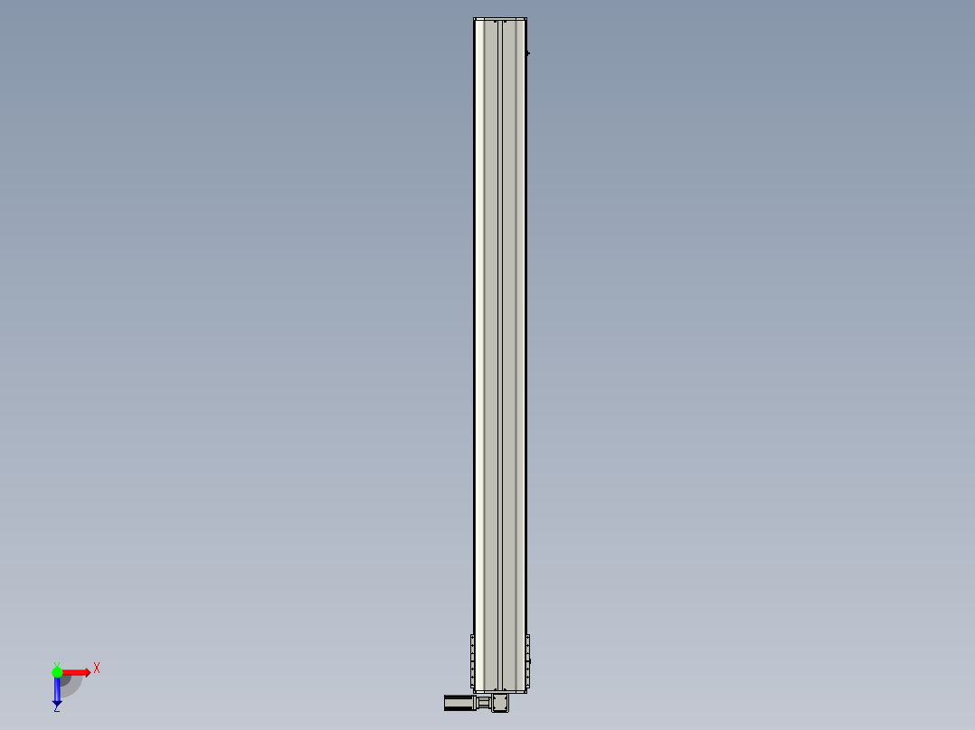 东锦同步带传动-直线滑台模组DH270B-C-L150-S3000-BL-P750W-C3俯视图