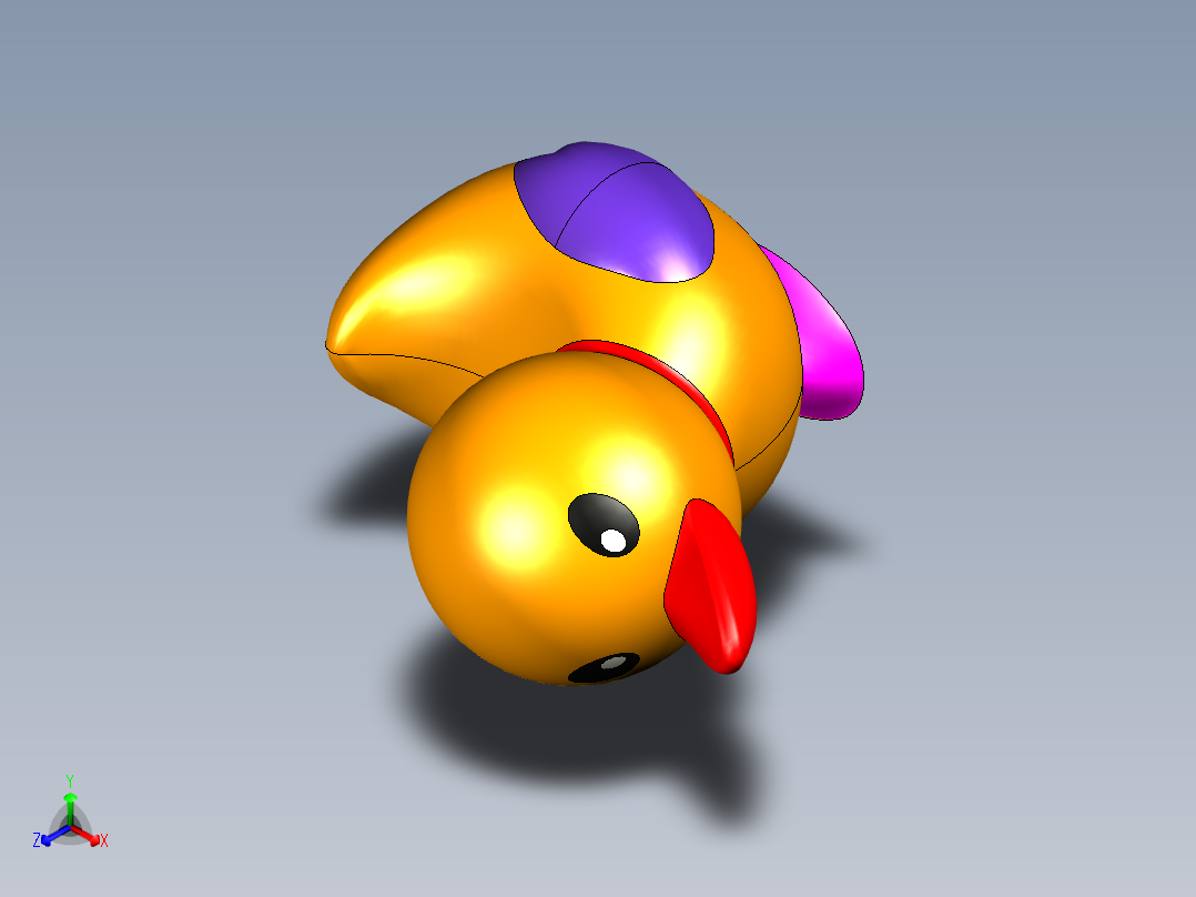 幸运鸭正等轴测图