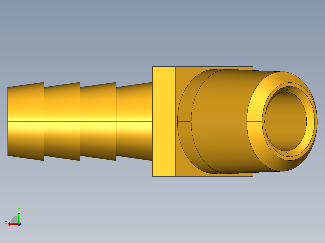 倒齿式工业管接头Hose Barb 45Deg Elbow to Male Pipe 139HB-6-4后视图