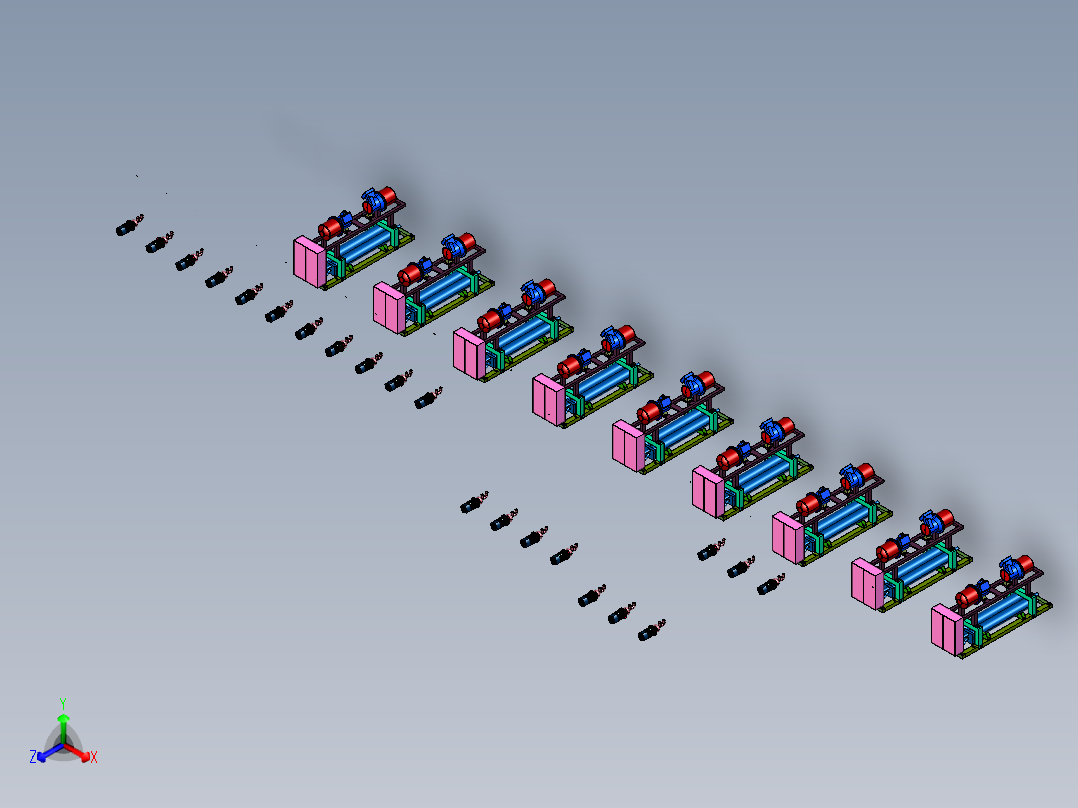 机房建设一站式整体正等轴测图
