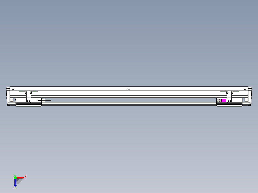 威洛博VL系列直线电机模组-2VL14S1-S700俯视图