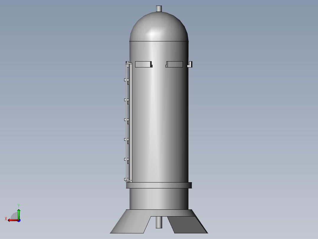 用于污水处理的精馏塔装置后视图