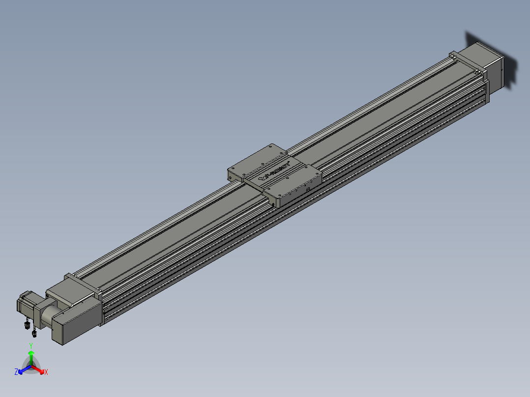 威洛博直线电机模组EB20-L224-S1700-BL-ZP75-MS3-5K正等轴测图