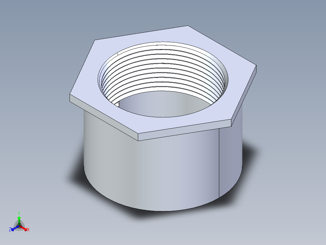 聚氯乙烯配件17-Sch80_ReducerBushing_FPTxSPIG_838-339_3in x 2.5in正等轴测图