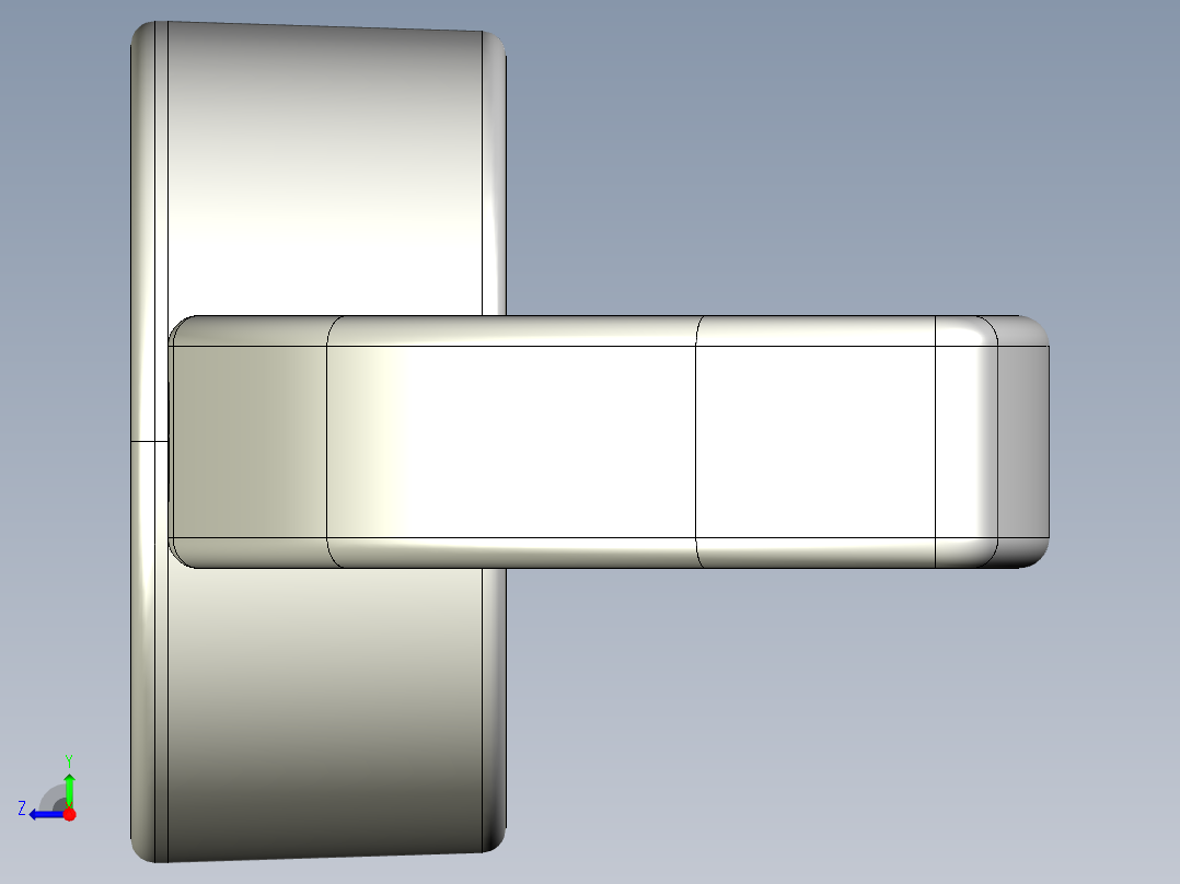 WING NUT 3-8in-16 Thread size 11-16in Base Diameter.IGS右视图