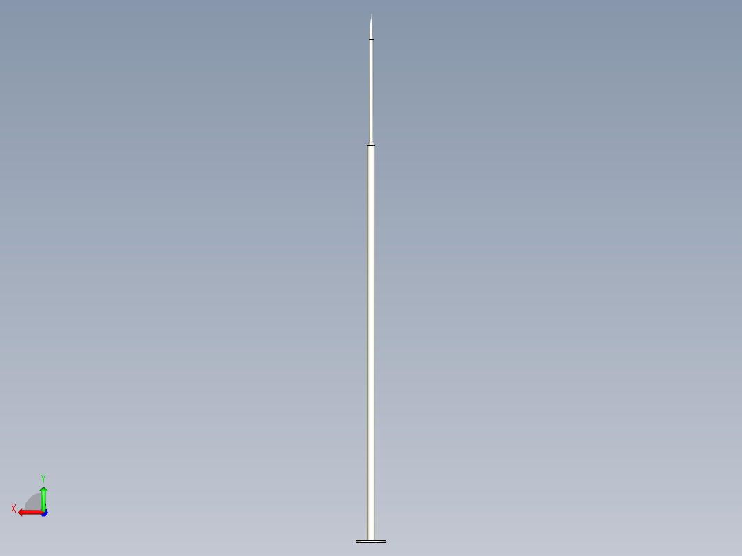 塔顶避雷针后视图