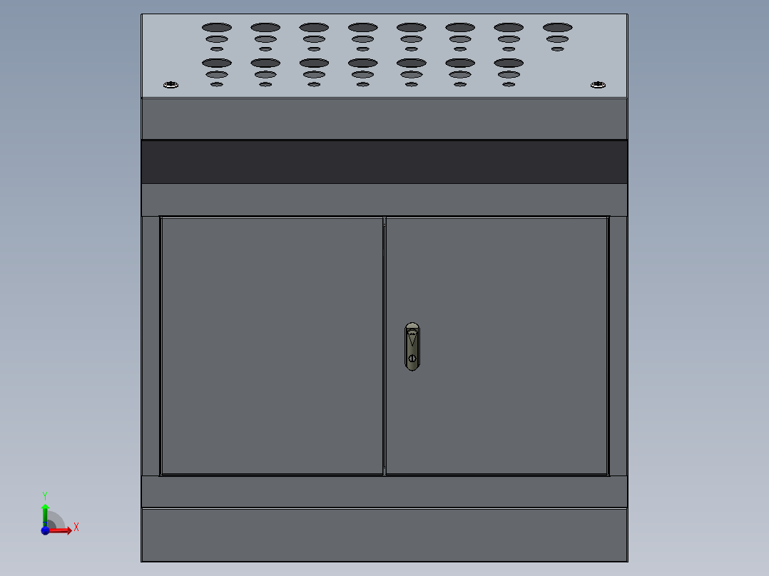 斜面操作台电柜前视图