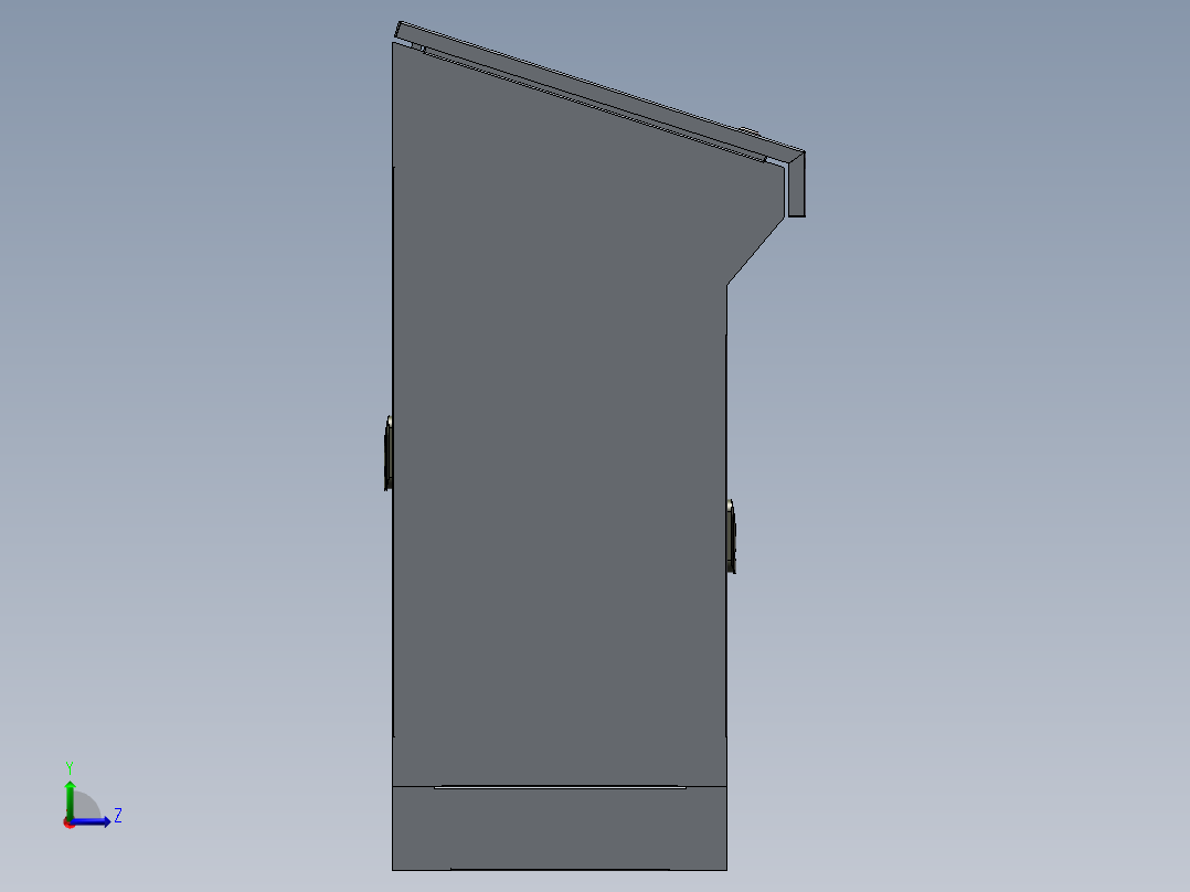 斜面操作台电柜左视图