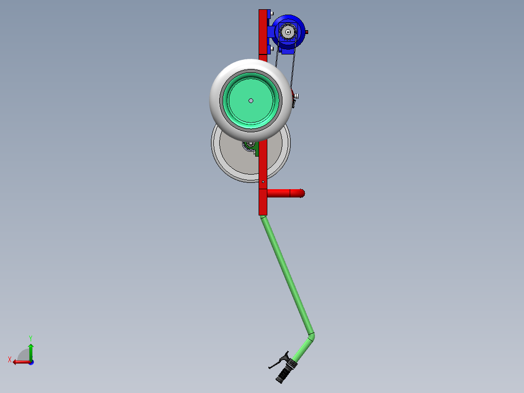 沙漠草方格压栽机后视图