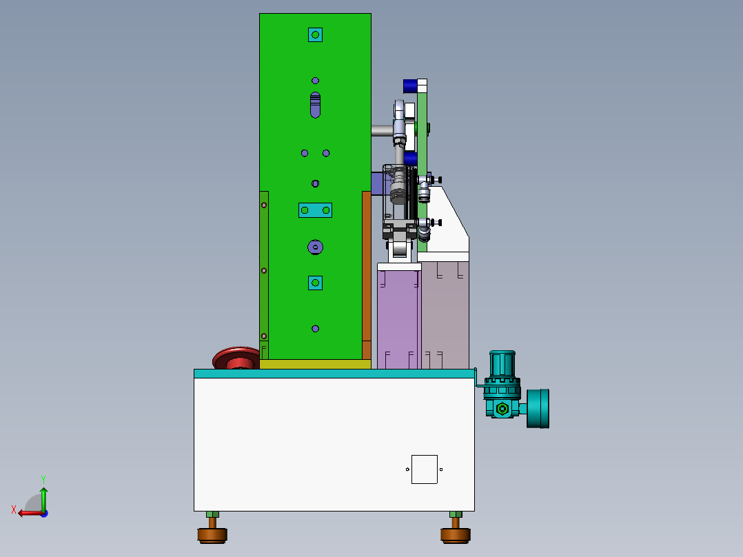 密码门锁翻盖疲劳测试sw17可编辑后视图