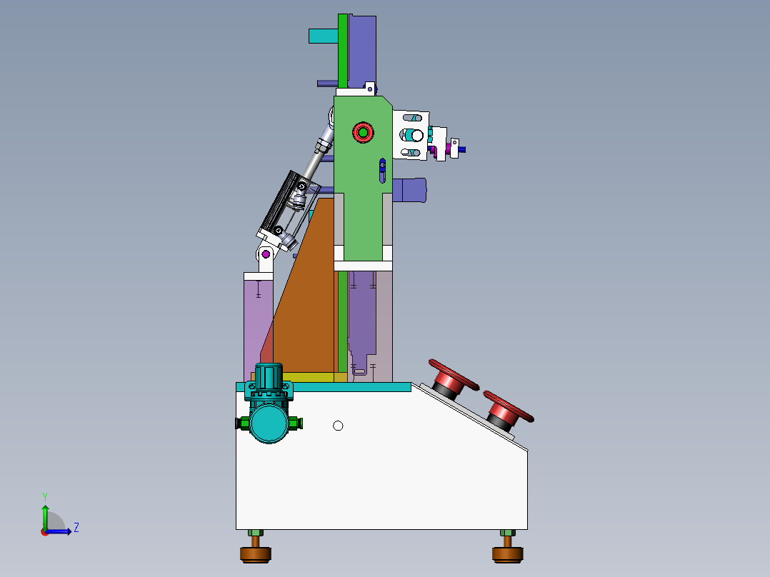 密码门锁翻盖疲劳测试sw17可编辑左视图